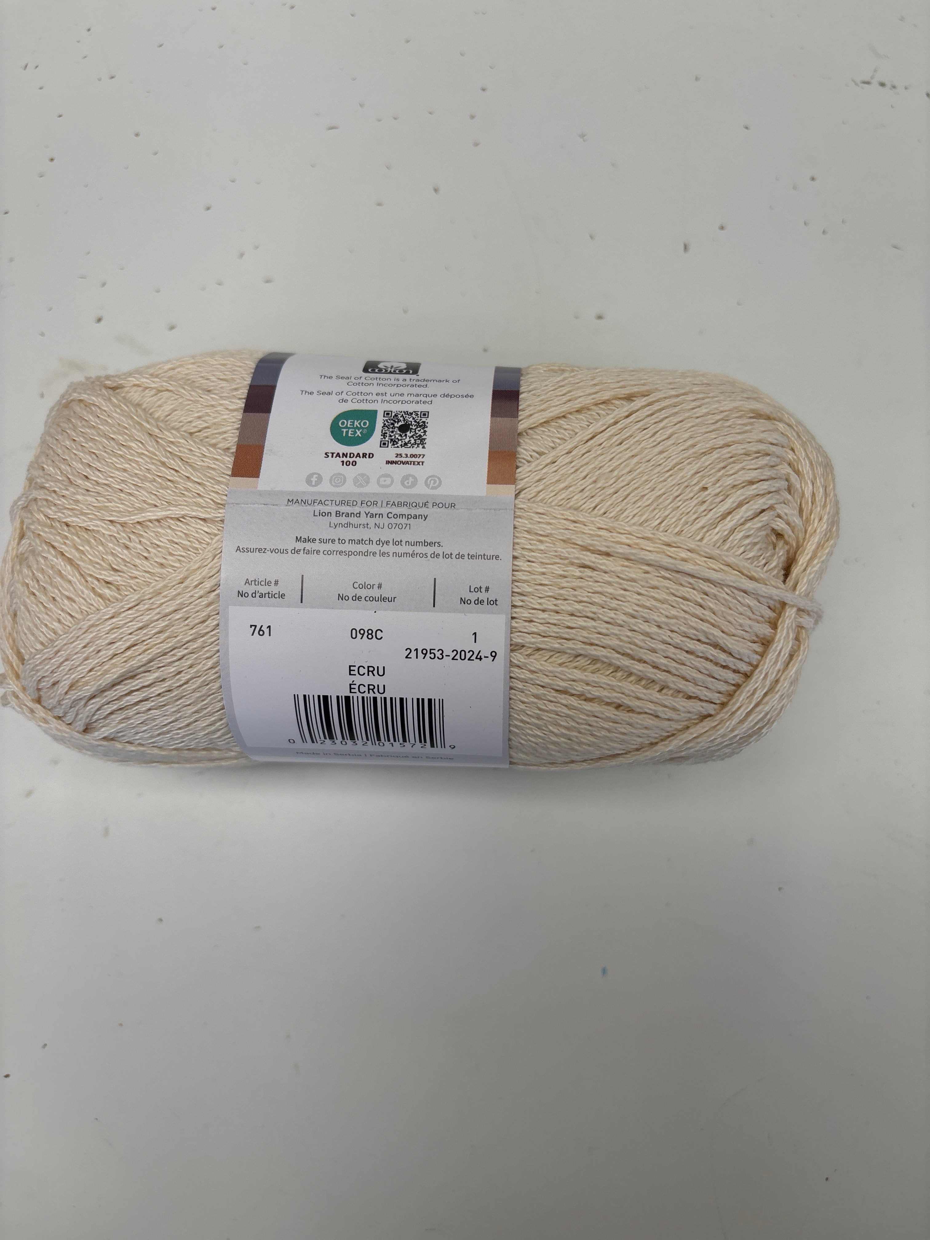 24/7 cotton by Lion Brand