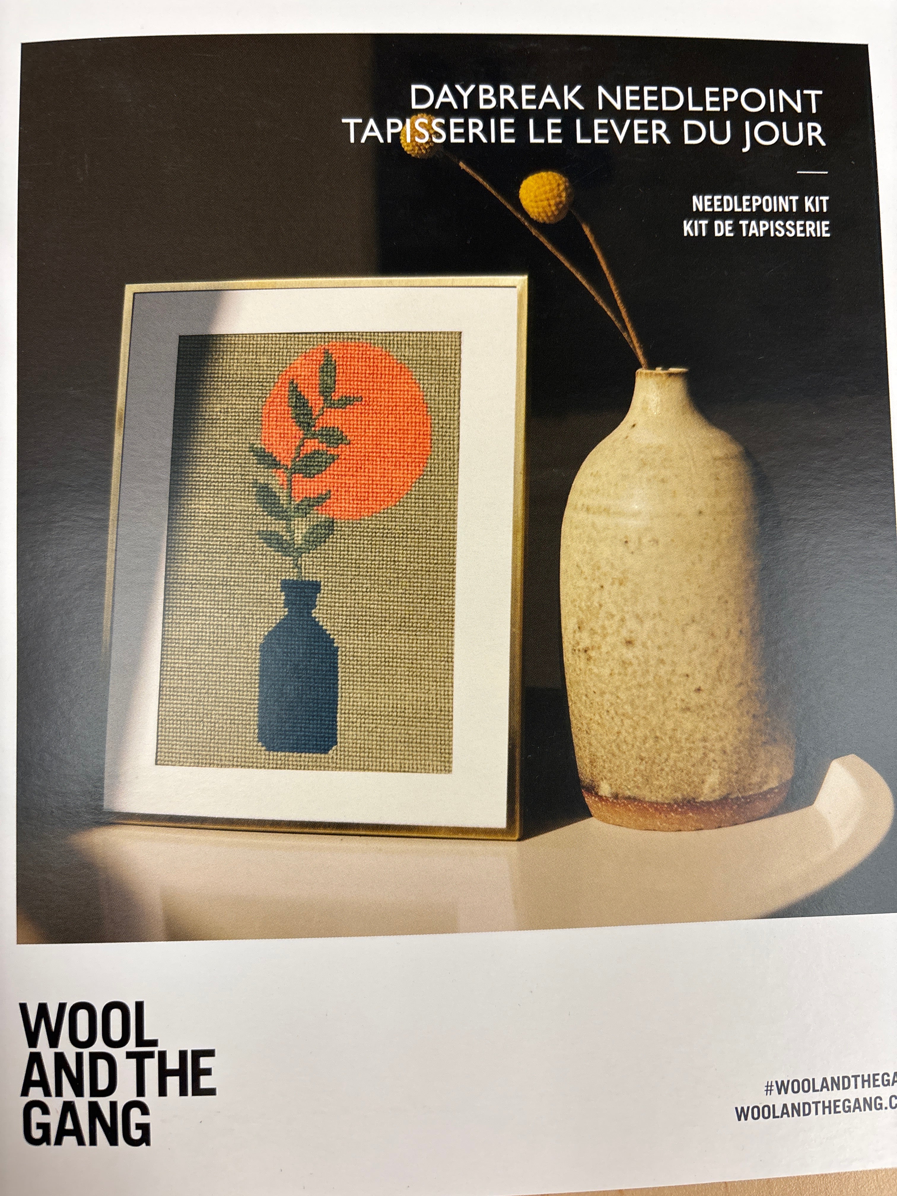 Needlepoint kits by Wool and the Gang