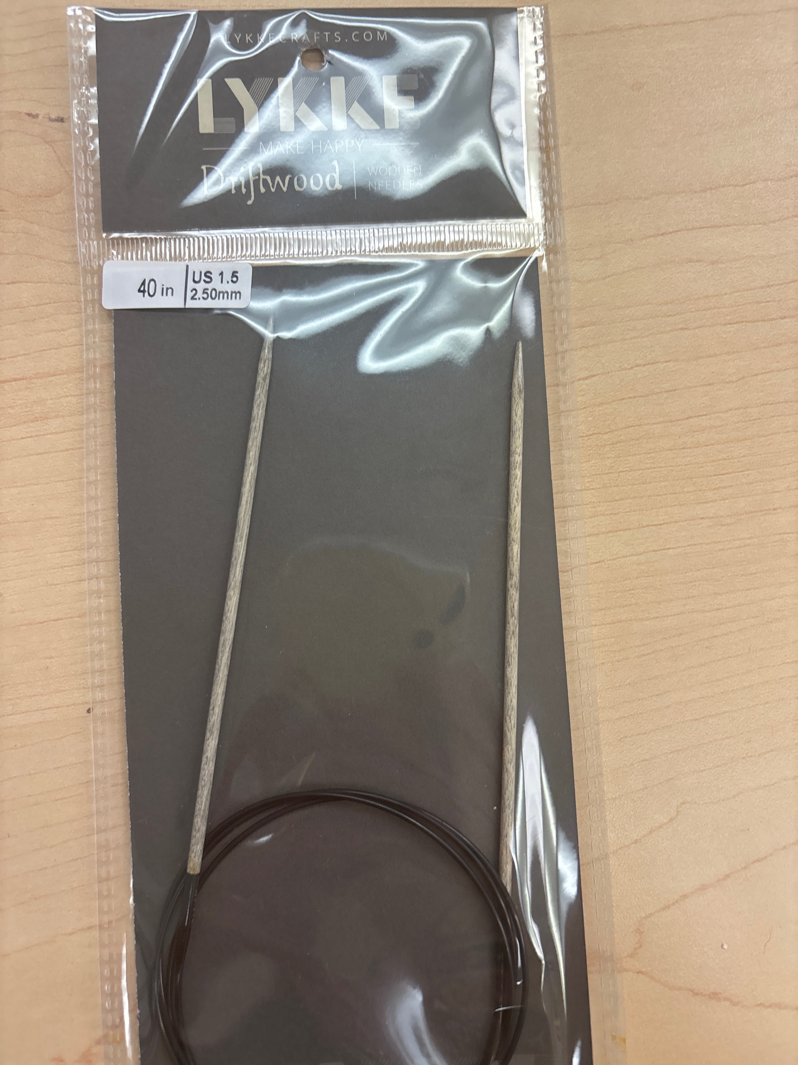 Lykke Driftwood 40” circular knitting needles