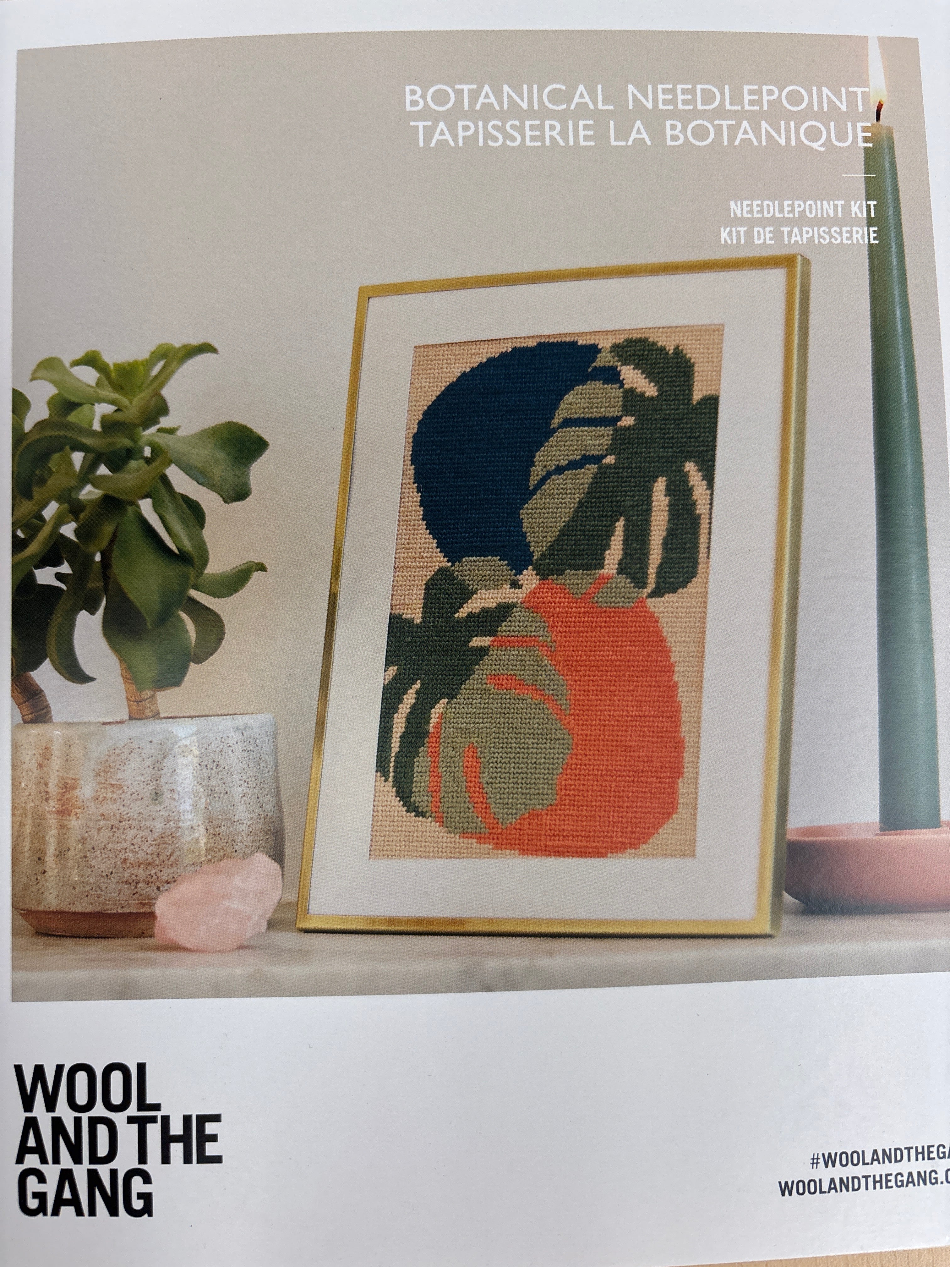 Needlepoint kits by Wool and the Gang