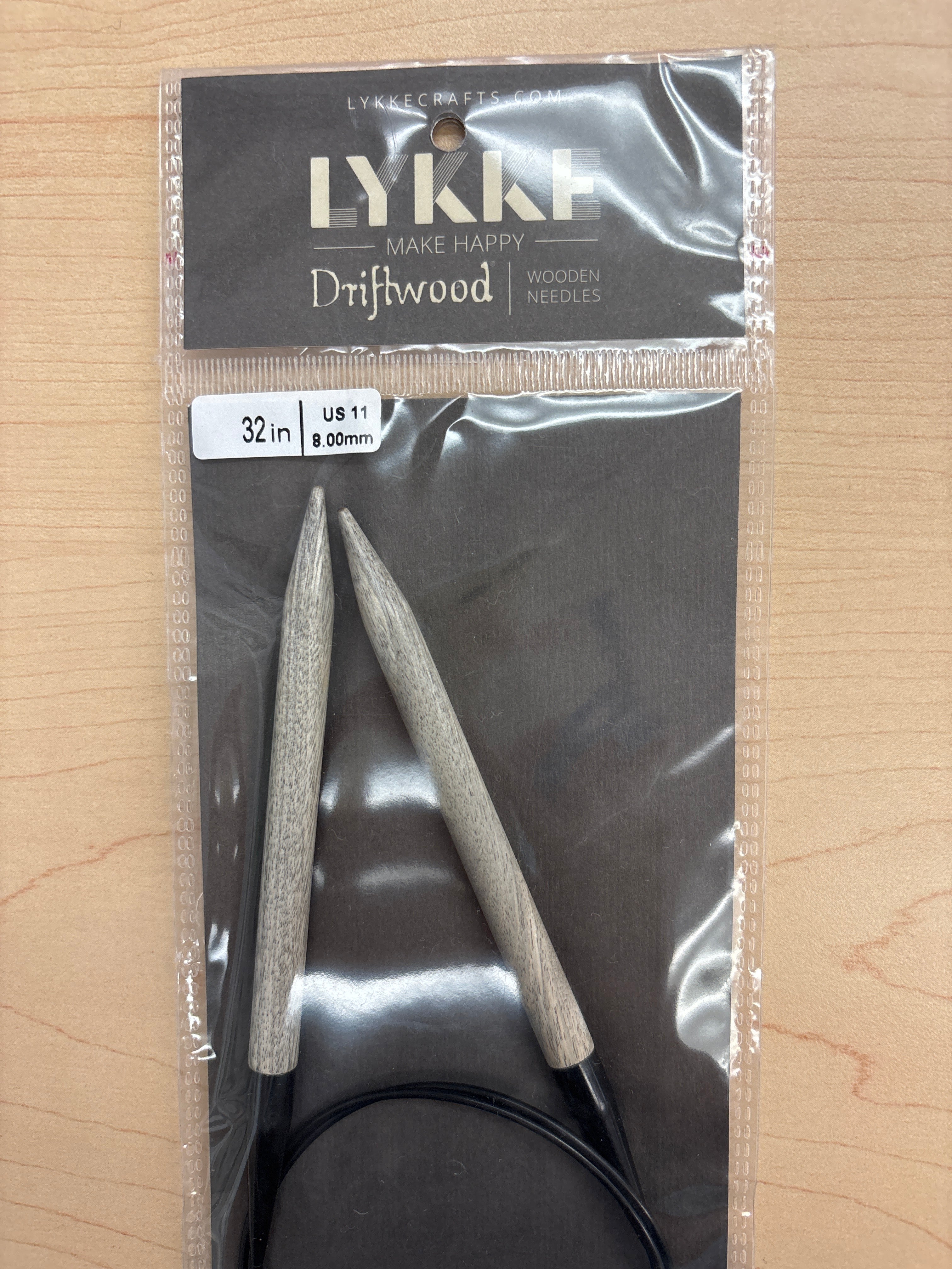 Lykke Driftwood 32” circular knitting needles
