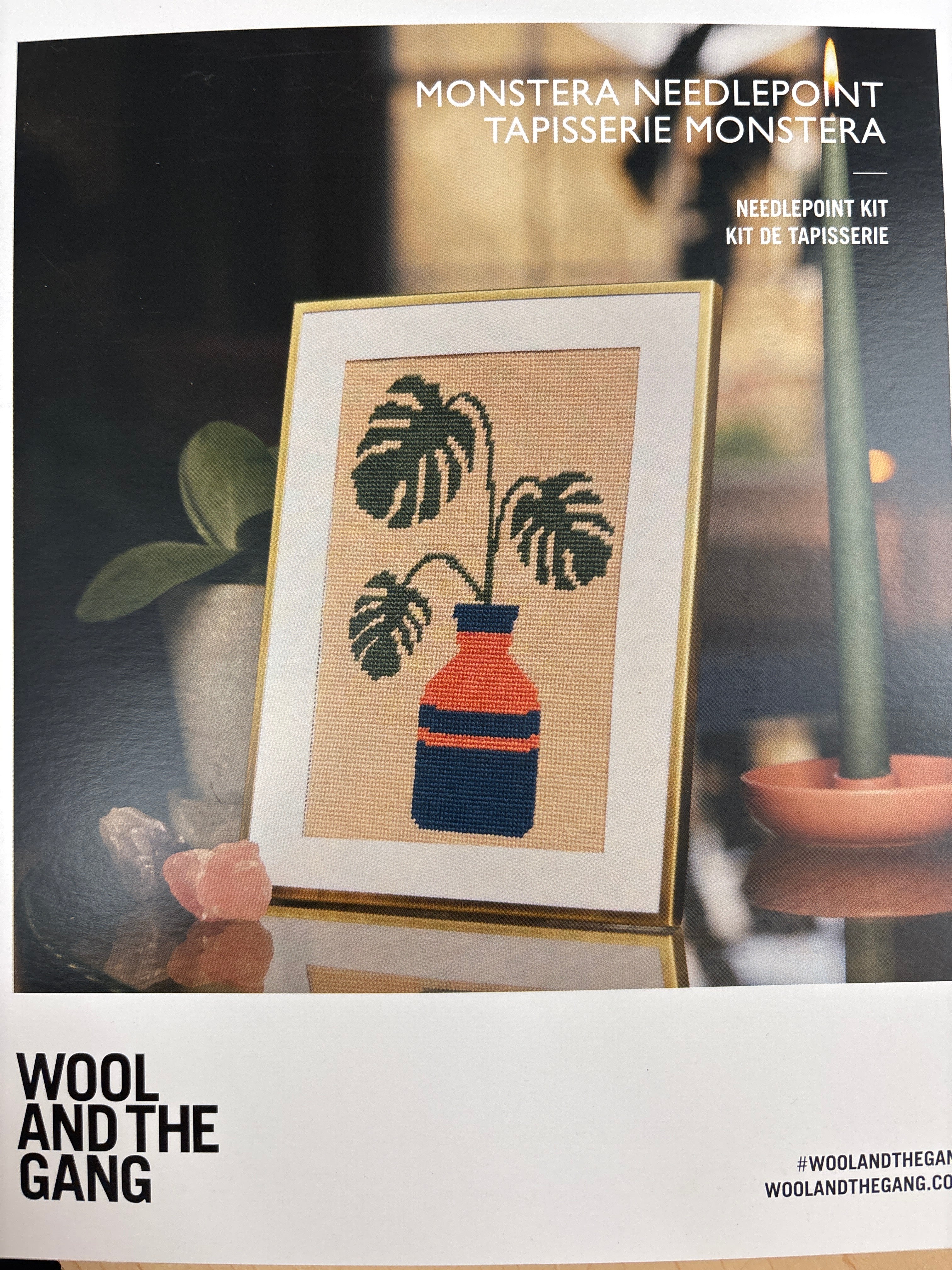 Needlepoint kits by Wool and the Gang
